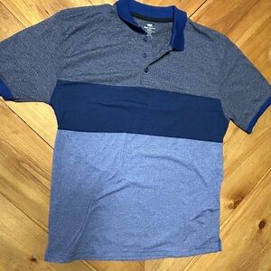 Red Rhino Classic Men’s Blue Colorblock Polo Shirt